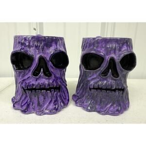 Monster Jam Truck Show Souvenir Cup Mug Grave Digger Purple Skull